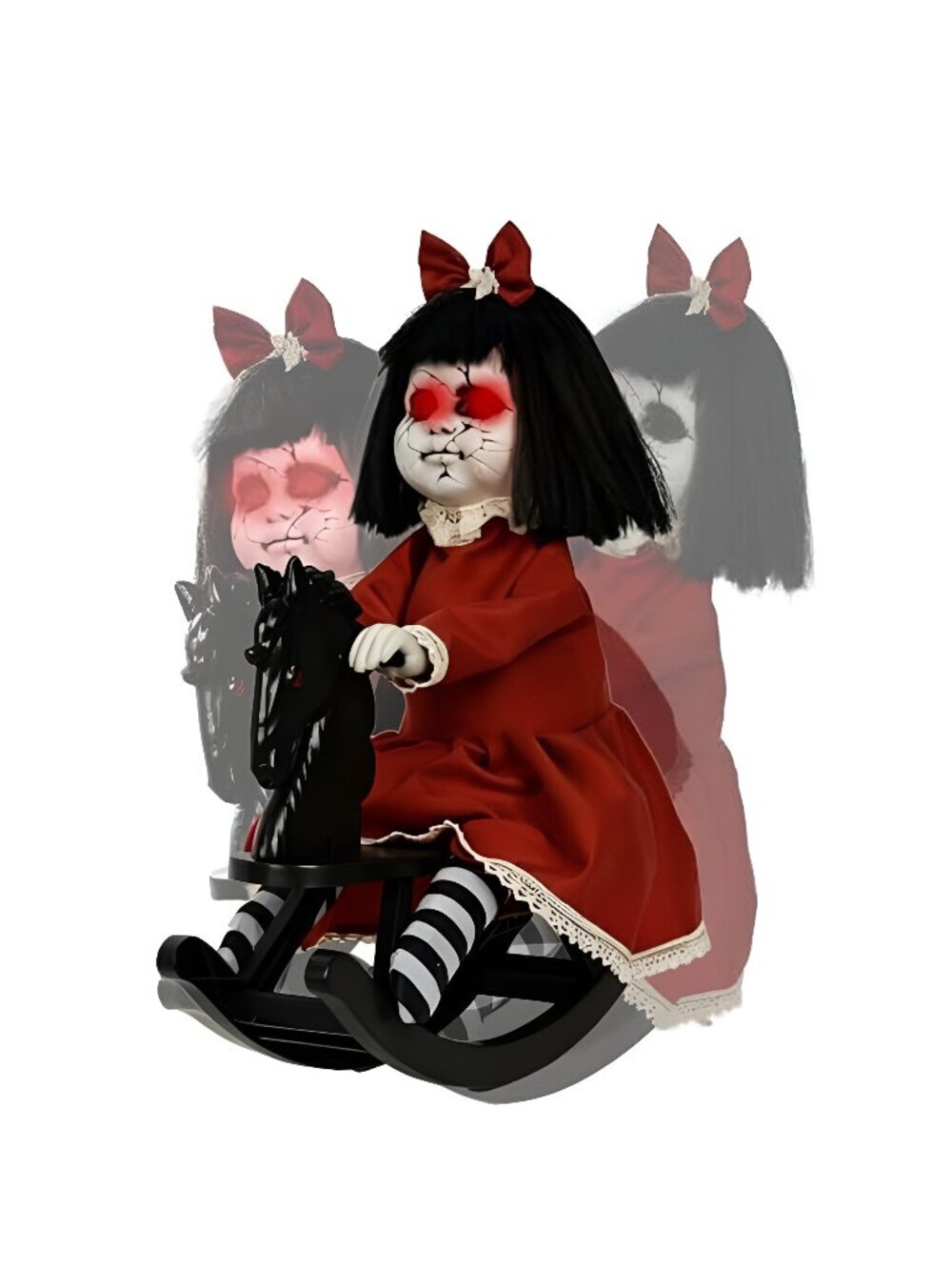 Halloween Animatronic Decorations, Sound Activated Girl Doll on
